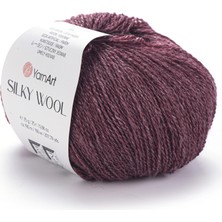 Yarnart Silky Wool Mürdüm Ince Yumuşak El Örgü Ipi 344