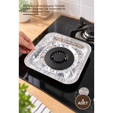 Yenilig 4 Adet Folyo Ocak Koruyucusu – Alüminyum Ocak Koruyucu Yuvarlak ve Kare Seçenekli Tek Kullanımlık ve Uzun Süreli Stove Liner