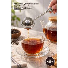 Yenilig 5 Adet Çay Süzgeci – Paslanmaz Çelik Pratik Uzun Saplı Demlik ve Fincan Süzgeci, Tea Strainer