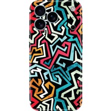 Senada iPhone 17 Pro / 18 Pro Kılıf Desenli Baskılı Tpu Rubber Kapak Silikon Graffiti