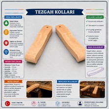 Torna Türk Kuyumcu Tezgah Kolu 1 Çift – Ahşap Sağ Sol Kol Seti