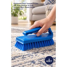 Yenilig 5 Adet Saplı Ergonomik Halı ve Yüzey Fırçası – Ergonomik Saplı Temizlik Fırçası, Halı Kilim Döşeme ve Araç Koltuğu, Mavi, Plastic Brush