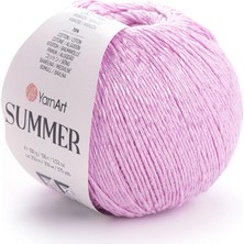 Yarnart Summer Pembe Pamuklu Merserize El Örgü Ipi 01