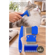 Yenilig 2 Adet Bit Tarağı Seti – Evcil Hayvan Tüy Bakım Tarağı, Paslanmaz Çelik ve Eco Plastik, Kolay Tutuluş, Pet Comb Grooming