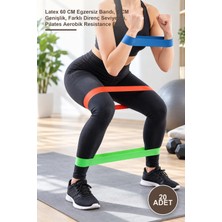 Yenilig 20 Adet Pilates Direnç Lastiği Seti – Latex 60 cm Egzersiz Bandı, 5 cm Genişlik, Farklı Direnç Seviyeleri, Pilates Aerobik Resistance Band