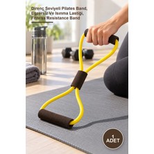 Yenilig 1 Adet Pilates Egzersiz Direnç Lastiği – Direnç Seviyeli Pilates Band, Egzersiz ve Isınma Lastiği, Fitness Resistance Band