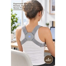 Yenilig 4 Adet Sensörlü Titreşimli Dik Duruş Korsesi – Ergonomik Titreşimli Postür Korsesi, Duruş Düzeltici ve Sensor Posture Corrector