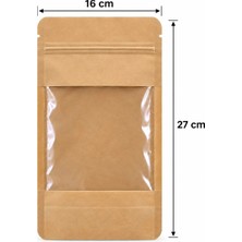 Belirtilmemiş 16X27 cm Pencereli Doypack 25 Adet