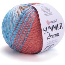 Yarnart Summer Dream Renkli Pamuklu Merserize El Örgü Ipi 4311