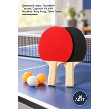 Yenilig 10 Adet Masa Tenisi Raketi Seti – Ergonomik Saplı, Taşınabilir Tasarım, Dayanıklı ve Hafif Malzeme | Ping Pong, Table Tennis