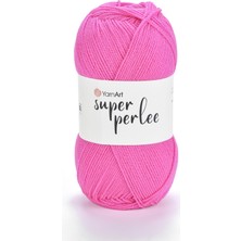 Yarnart Super Perlee Fosforlu Pembe Ince Akrilik El Örgü Ipi 174