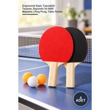 Yenilig 4 Adet Masa Tenisi Raketi Seti – Ergonomik Saplı, Taşınabilir Tasarım, Dayanıklı ve Hafif Malzeme | Ping Pong, Table Tennis