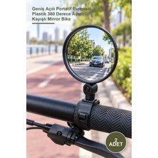 Yenilig 2 Adet Scooter Bisiklet Dikiz Aynası – Geniş Açılı Portatif Evrensel Plastik 360 Derece Ayarlı Kayışlı Mirror Bike