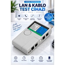 Kablo Test Cihazı Lan RJ45 RJ11 Bnc USB Ethernet Ağ Kablo Tester 4'ü 1 Arada