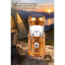 Yenilig 3 Adet Güneş Enerjili Çok Fonksiyonlu Kamp Feneri – Solar Şarjlı Kamp Lambası, USB Şarjlı Taşınabilir LED Lamba, Camping Lantern