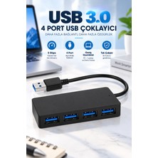 4 Port USB 3.0 Çoklayıcı Hub USB 3.0 Çoklu Giriş Adaptörü Yüksek Hızlı Veri Aktarım Hub