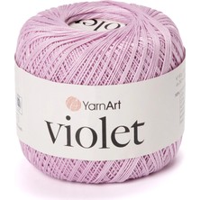 Yarnart Violet Lila Koton Merserize Dantel Örgü Ipi 5049