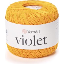 Yarnart Violet Açık Turuncu Koton Merserize Dantel Örgü Ipi 5307