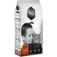 Amity Premium Somon ve Pirinçli Yetişkin Kedi Maması 10 kg