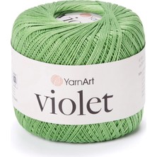 Yarnart Violet Yeşil Koton Merserize Dantel Örgü Ipi 6332