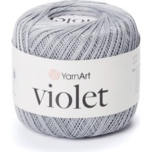Yarnart Violet Gri Koton Merserize Dantel Örgü Ipi 5326
