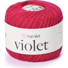 Yarnart Violet Fuşya Koton Merserize Dantel Örgü Ipi 6358