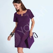 Yarnart Violet Siyah Koton Merserize Dantel Örgü Ipi 999