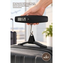 Yenilig 2 Adet Taşınabilir Elektronik El Tartısı – 50 kg Kapasiteli Hafif Kompakt Tasarım, Seyahat Alışveriş Kargo Kullanımı, Metal Kancalı Hand Scale Portable