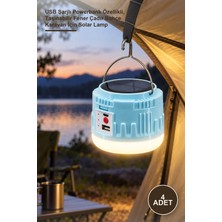 Yenilig 4 Adet Askılı Solar Kamp Lambası – USB Şarjlı Powerbank Özellikli, Taşınabilir Fener Çadır Bahçe Karavan Için Solar Lamp
