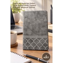 Yenilig 5 Adet Desenli Gri Deri Defter – Çizgili 192 Sayfa Not Defteri, Çanta Içi Taşınabilir, Toplantı Okul Ofis Notebook Journal