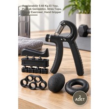 Yenilig 2 Adet El ve Parmak Güçlendirici Egzersiz Seti – Ayarlanabilir 5-60 kg El Yayı, Parmak Genişletici, Stres Topu, Finger Exerciser, Hand Gripper