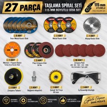 irişka İrişka 27 Parça Taşlama Spiral Set Kesici 115 mm Boyutlu Dış Mekan Kullanımı