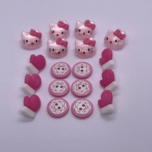 Düğmece 18 Adet Çocuk Pembe Düğme Seti (12-15MM)