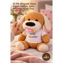 Yenilig 3 Adet Özür Dilerim Tişörtlü Peluş Oyuncak Köpek – 25 cm Yumuşak Peluş Köpek, Hediye, Uyku Arkadaşı, Plush Dog