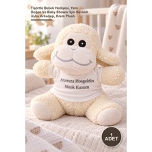 Yenilig 1 Adet Peluş Kuzu – Tişörtlü Bebek Hediyesi, Yeni Doğan ve Baby Shower Için Sevimli Uyku Arkadaşı, Krem Plush