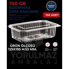 Yorulmaz Ambalaj 🥡 Kapaklı 750 gr Sızdırmaz Kullan-At Plastik Kase 100'LÜ – Paket Servis & Saklama Kabı