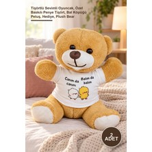 Yenilig 2 Adet Peluş Ayıcık – Tişörtlü Sevimli Oyuncak, Özel Baskılı Penye Tişört, Bal Köpüğü Peluş, Hediye, Plush Bear