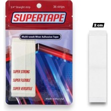 True Tape Supertape Protez Saç Bandı Düz '3/4"straight Strip (2 cm x 7.5 Cm) 36 Adet