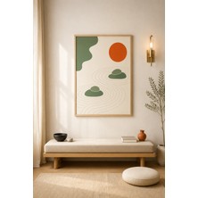 Tontilika Zen Bahçesi Denge Taşları Ahşap Çerçeveli Duvar Tablosu