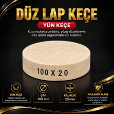 Torna Türk Düz Lap Keçe- çap 100 mm