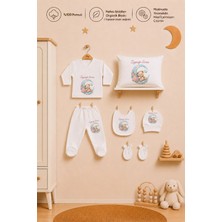 Pia Baby Kız Bebek Isme Özel %100 Pamuk Zıbın Set ve Yastık Kılıfı Yenidoğan Bebek Hediyesi