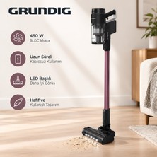Grundig Hyperclean 450 W Bldc Motor Şarjlı Dik Süpürge 60 Dakika Kablosuz Kullanım Hepa Filtre LED Başlık Güçlü Emiş Hafif ve Pratik Tasarım Ergonomik