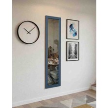 Mirrorss Antrasit Renk Ahşap Çerçeve Cam Ayna 120 x 27 Hol Ayna , Duvar Room Antre Giriş Salon Ayna Makyaz Ayna