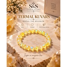 S&s Tesbih Store Termal Kuvars Taşı Küre Kesim Sarı Bileklik (8 Mm)