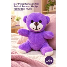 Yenilig 1 Adet Peluş Oyuncak Ayıcık – Mor Peluş Kumaş 25 cm Sevimli Tasarım, Hediye Teddy Bear Plush