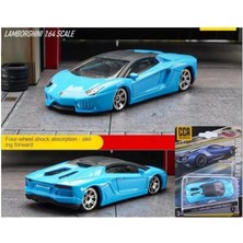 CCA Lamborghini Aventador Roadster Blue 1/64 Model Araba