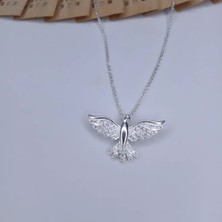Asna Jewellery Gümüş Renk Çelik Ankakuşu Kolye