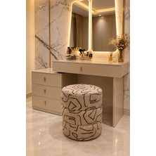 Lotus Puf Özel Desen Silinebilir Kumaşlı Puf