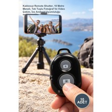 Yenilig 10 Adet Bluetooth Selfie Kumandası – Kablosuz Remote Shutter, 10 Metre Menzil, Tek Tuşlu Fotoğraf ve Video Çekim, Ios Android Uyumluluğu