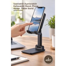Yenilig 3 Adet Portatif Masaüstü Telefon ve Tablet Tutucu – Uzatılabilir Ayarlanabilir Katlanabilir Stand, Phone Holder, Tablet Stand